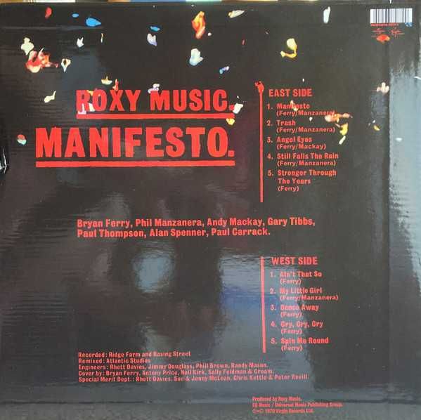 ROXY MUSIC- MANIFESTO - LP-płyta nowa , zafoliowana