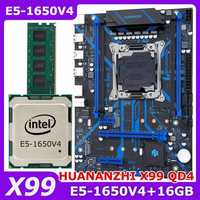 Комплект х99 2011 3 Huananzhi x99 QD4 E5-1650V4 3,6-4,0GHz 16(1х16) GB