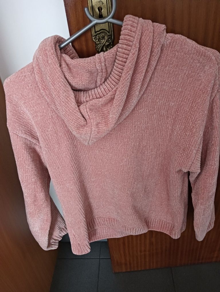 Sweat aveludado rosa 34/36