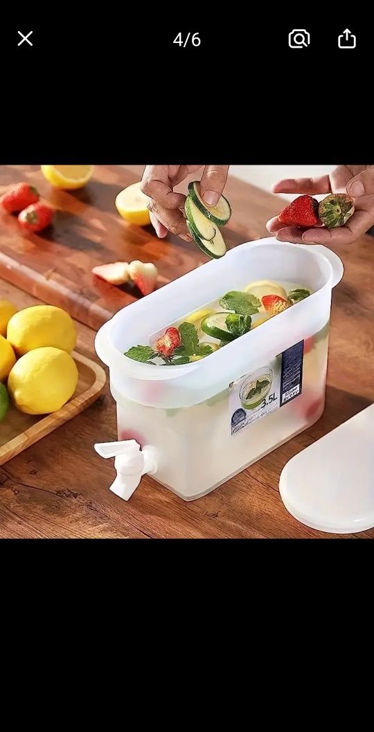 Duży dozownik z kranem kranikiem do napojów 3,5l