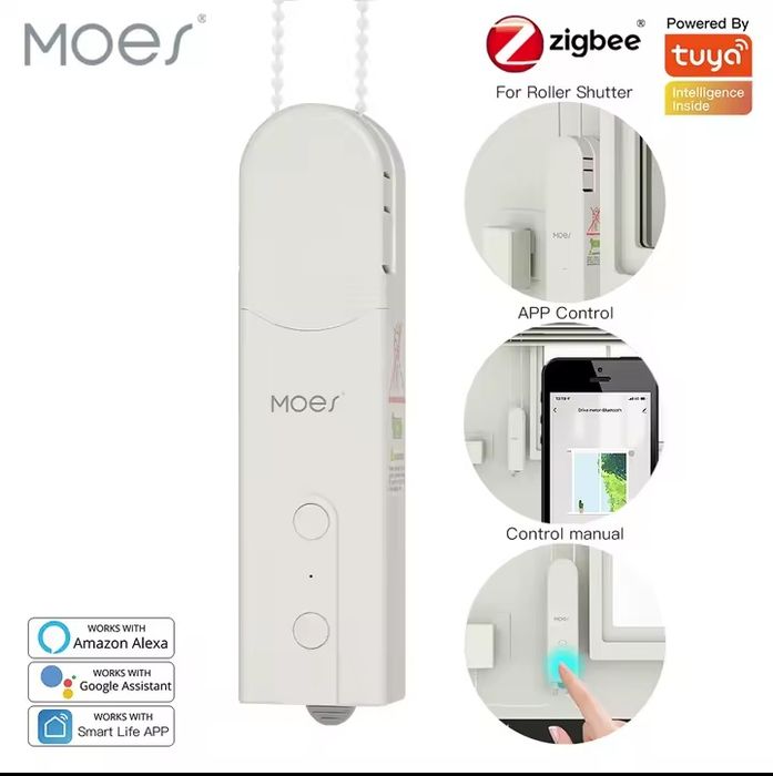 Moes Silnik do rolet wewnętrznych ZigBee