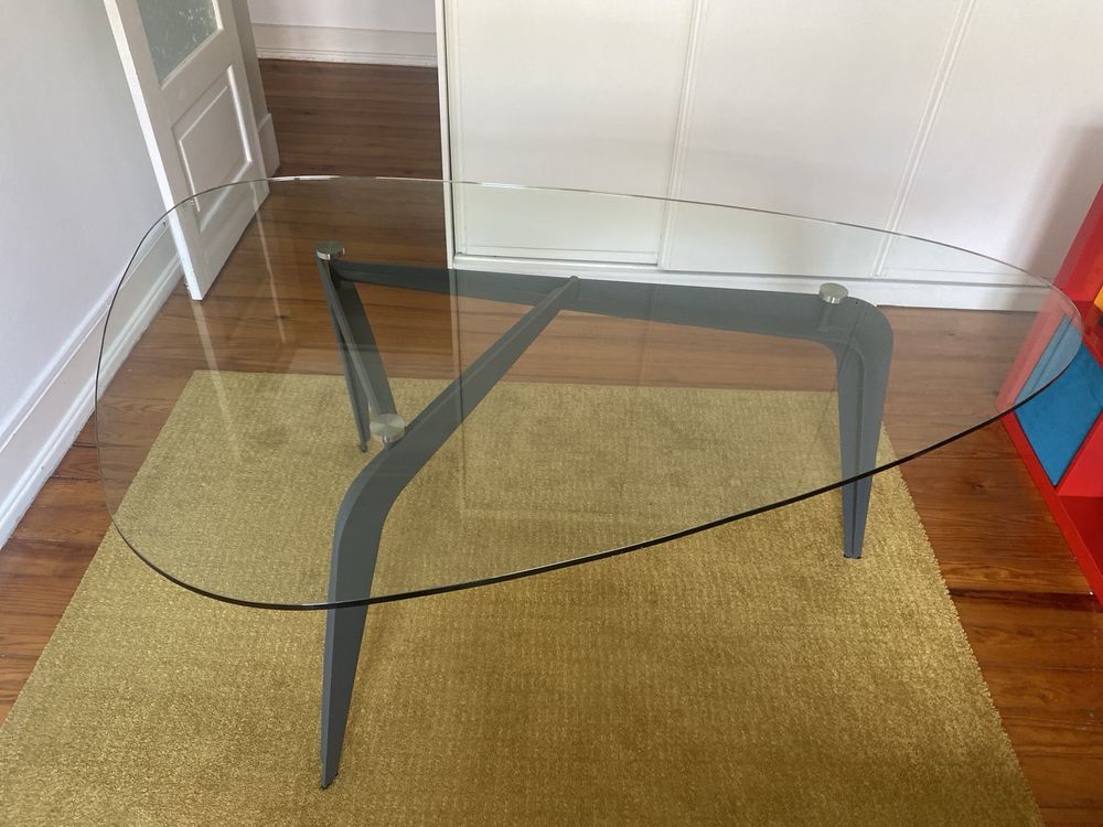 Mesa/secretária de vidro