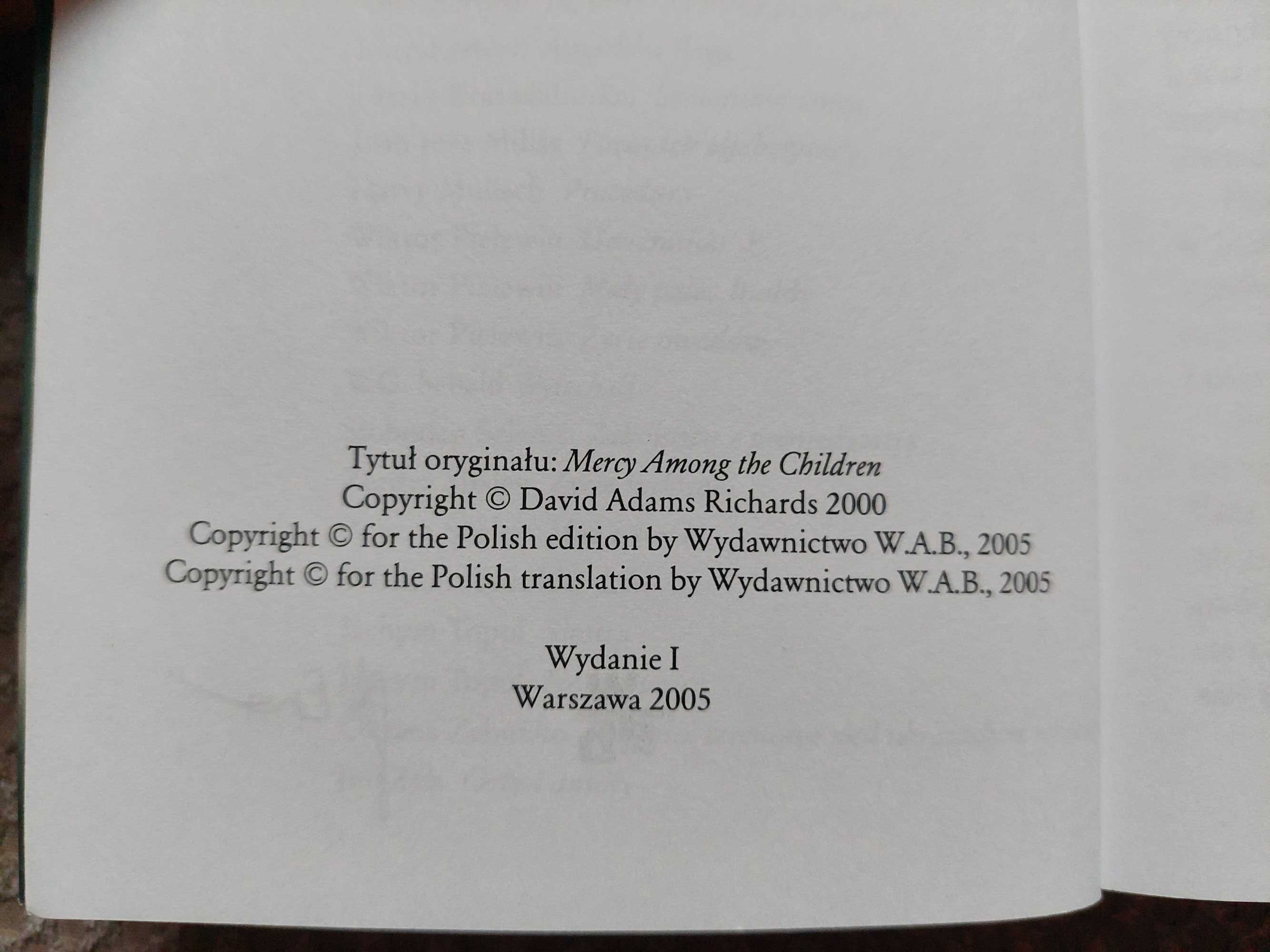 "Grzech miłosierdzia" David Adams Richards