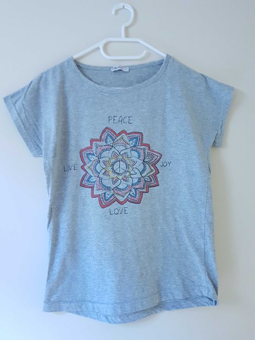 T-shirt szary mandala Colorao S