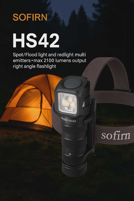 Latarka czołowa Sofirn HS42 2100 lm USB-C – mocna latarka LED