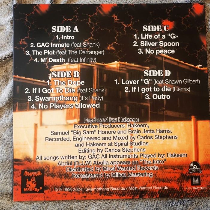 Guilty As Charged "The Album GAC Inamate" Winyl Absolutny Unikat Nowy!