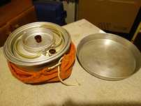 Zestaw naczyń turystyczny aluminium x2