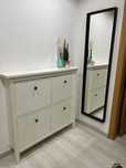 Sapateira hemnes ikea + Espelho Nissedal preto ikea