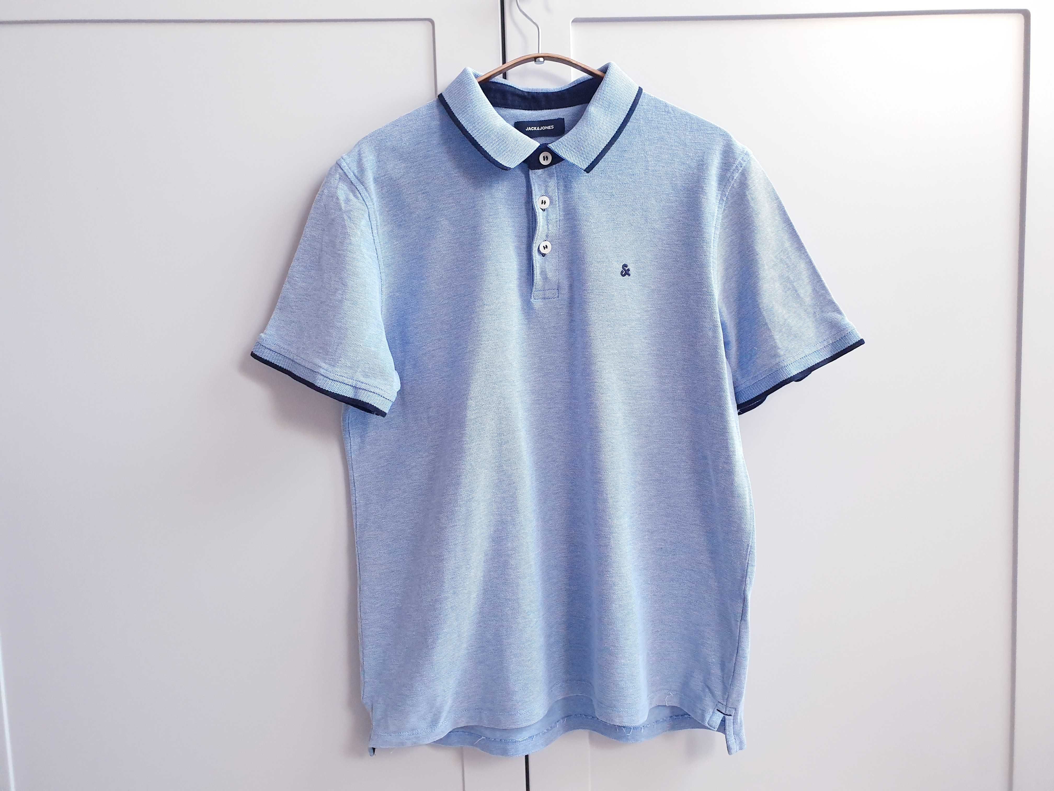 Niebieska koszula polo Jack&Jones XL męska