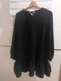 Nowa sukienka Sinsay z czarną z falbanką, Reserved rozmiar m