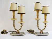 ~* 2 Lampki * GLAMOUR * inox mosiądz onyx *~