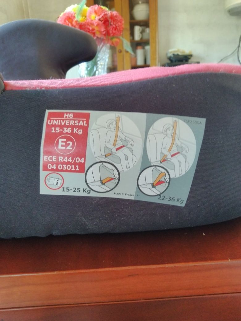 Assento apoio criança, auto.