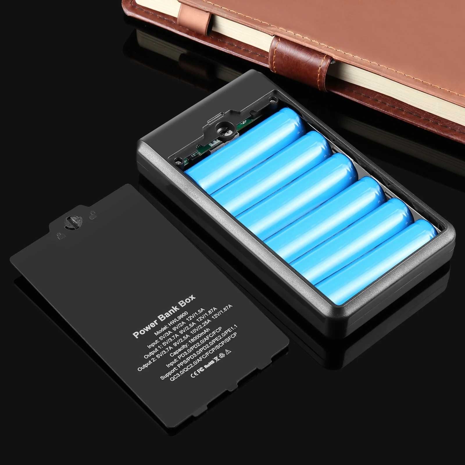 НОВИНКА Корпус повербанку 6x18650 QC PD 22.5w швидка зарядка PowerBank
