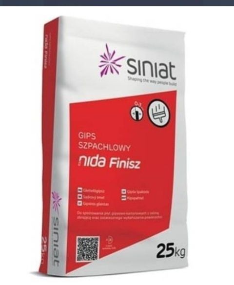 Siniat Nida Finisz 25kg gips szpachlowa