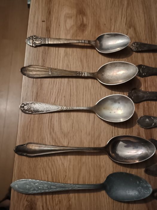 Stare sztućce platerowane łyżki