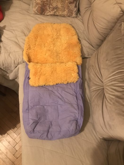 Конверт дитячий з овчинкою для коляски/візочка, санок