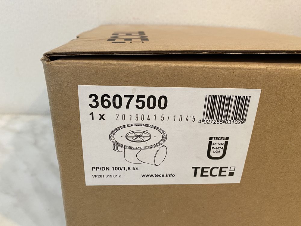 Трап для душу TECE 3607500 горизонтальний DN 100, без решітки