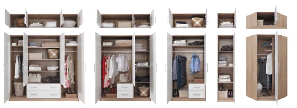 szafa narożna garderoba Wysoka 230cm lustro Salon Sypialnia 4 kolory