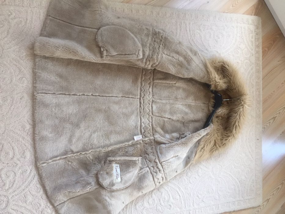 Kożuch firmy ConMar efektowny ekologiczny z kapturem M/38/salon 349zł