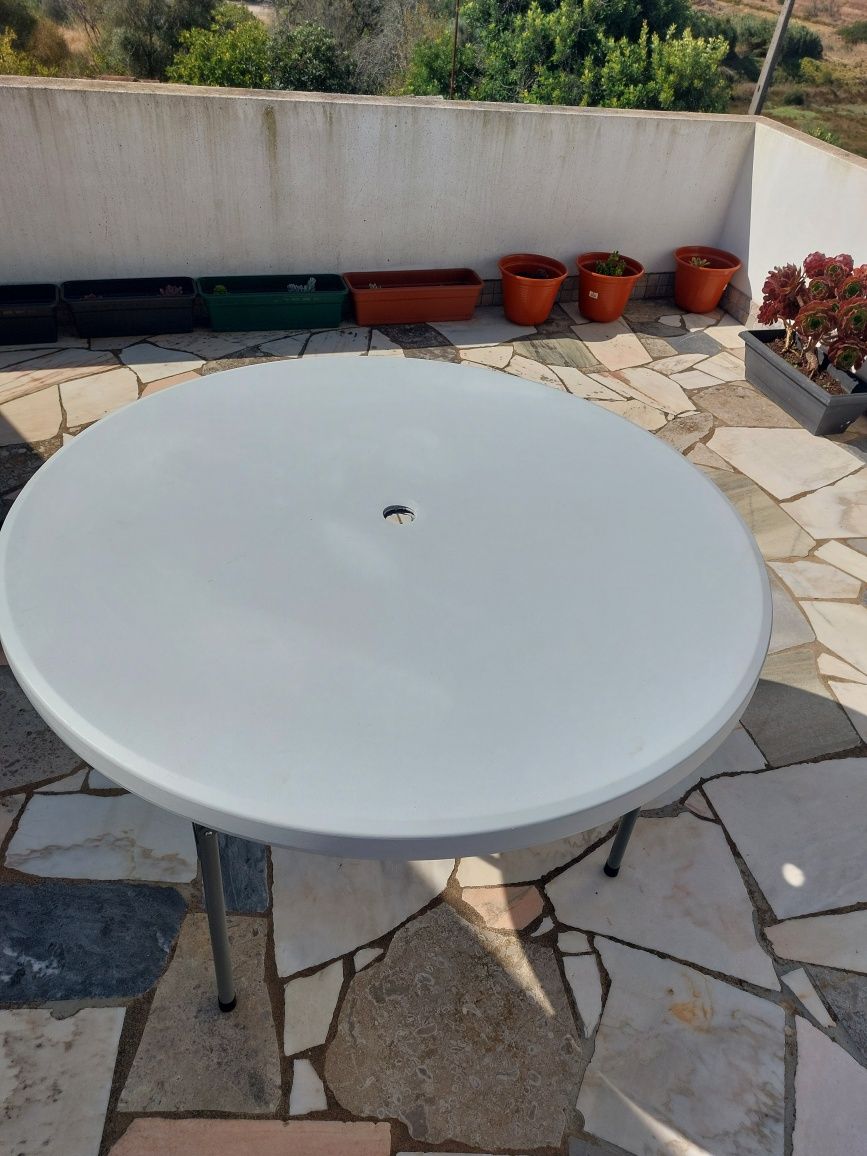 Mesa exterior cor branca