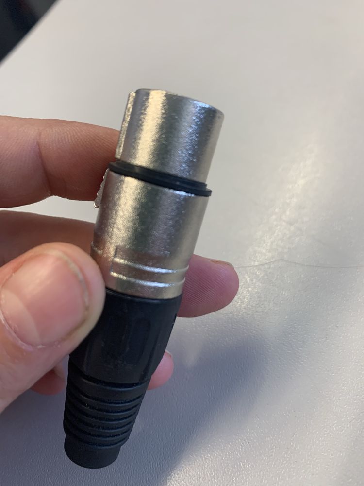 Gniazdo XLR mikrofonowe 3pin na kabel CZARNE(