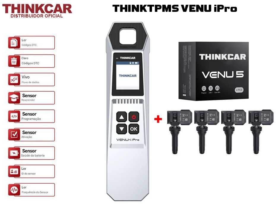 ThinkCar THINKTPMS VENU iPro Programador Valvulas Pneus +4 TPMS (NOVO)