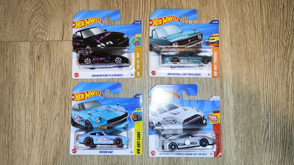 Hot wheels mainlain Nissan Datsun 
Novo e selados
Tb efetuo trocas