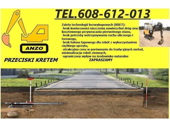 Przeciski pod drogami KRET