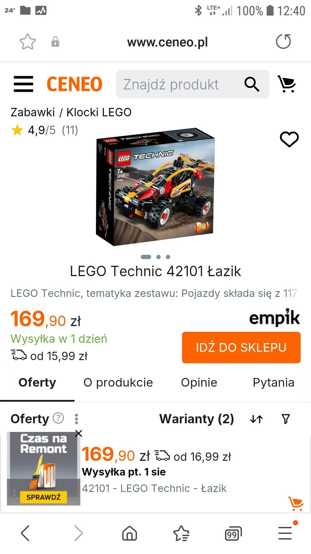 LEGO Technic 42101 Łazik
