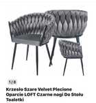 3 x Krzesło fotel welur loft
