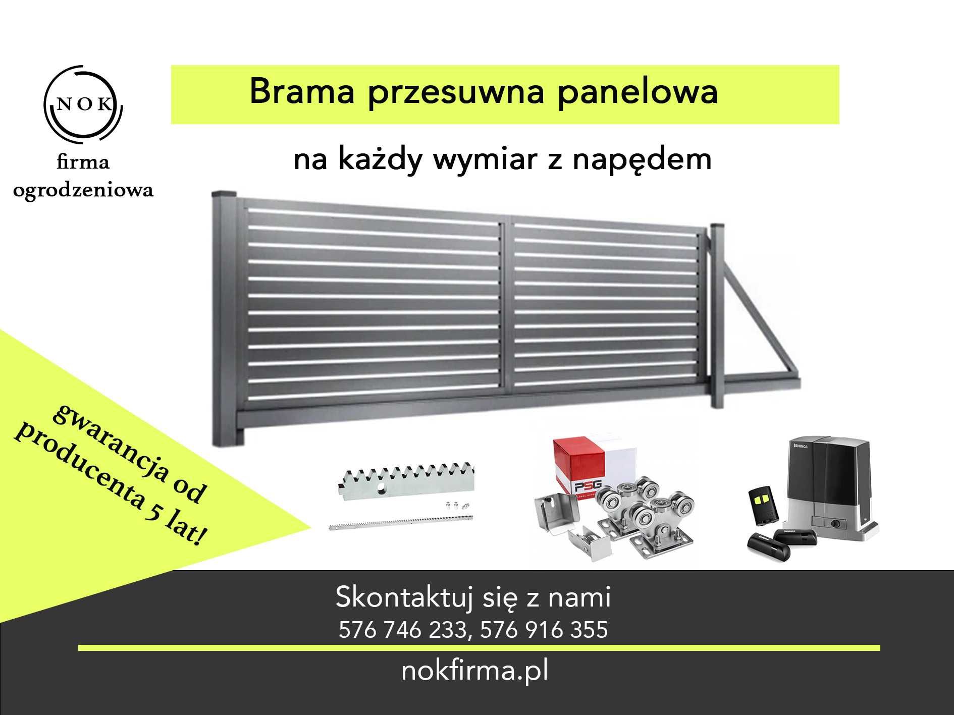 Brama panelowa od Producenta/Kompletna od ręki/Automatyka/Montaż
