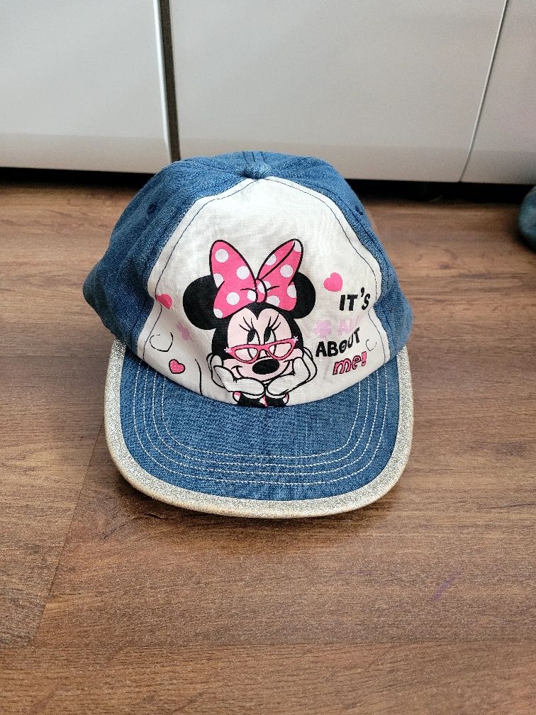 Dżinsowa Czapeczka z daszkiem Minnie 51 cm dla dziewczynki