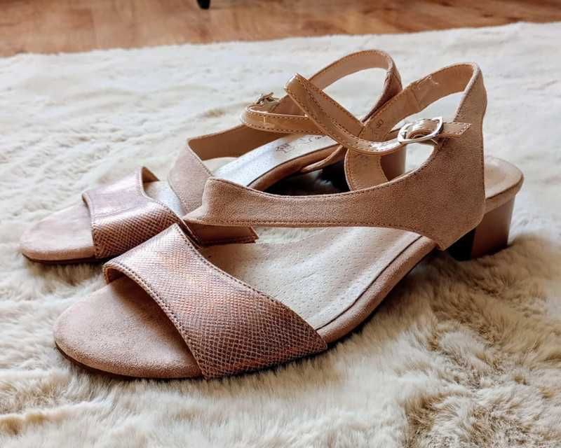 Sandały skórzane-nubukowe Jezzi