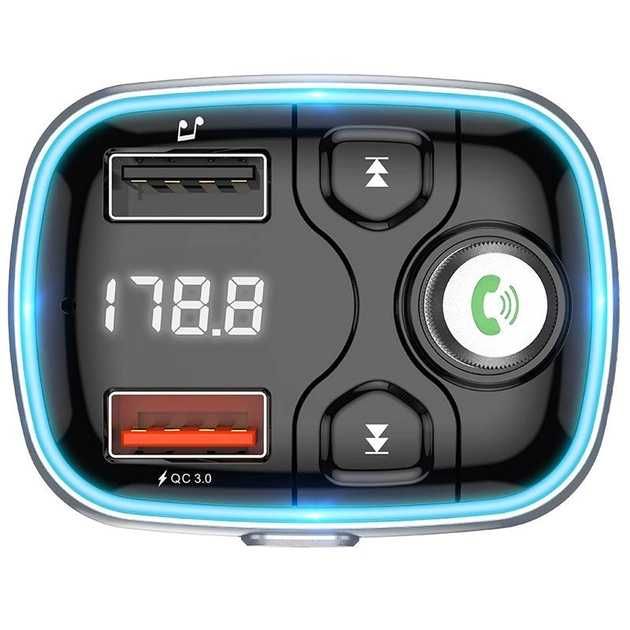 FM-Модулятор Bluetooth BC32 Borofone QC3.0 2USB/2,4A/18W Black