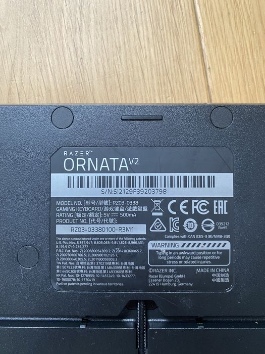 Klawiatura gamingowa ornata v2 razer