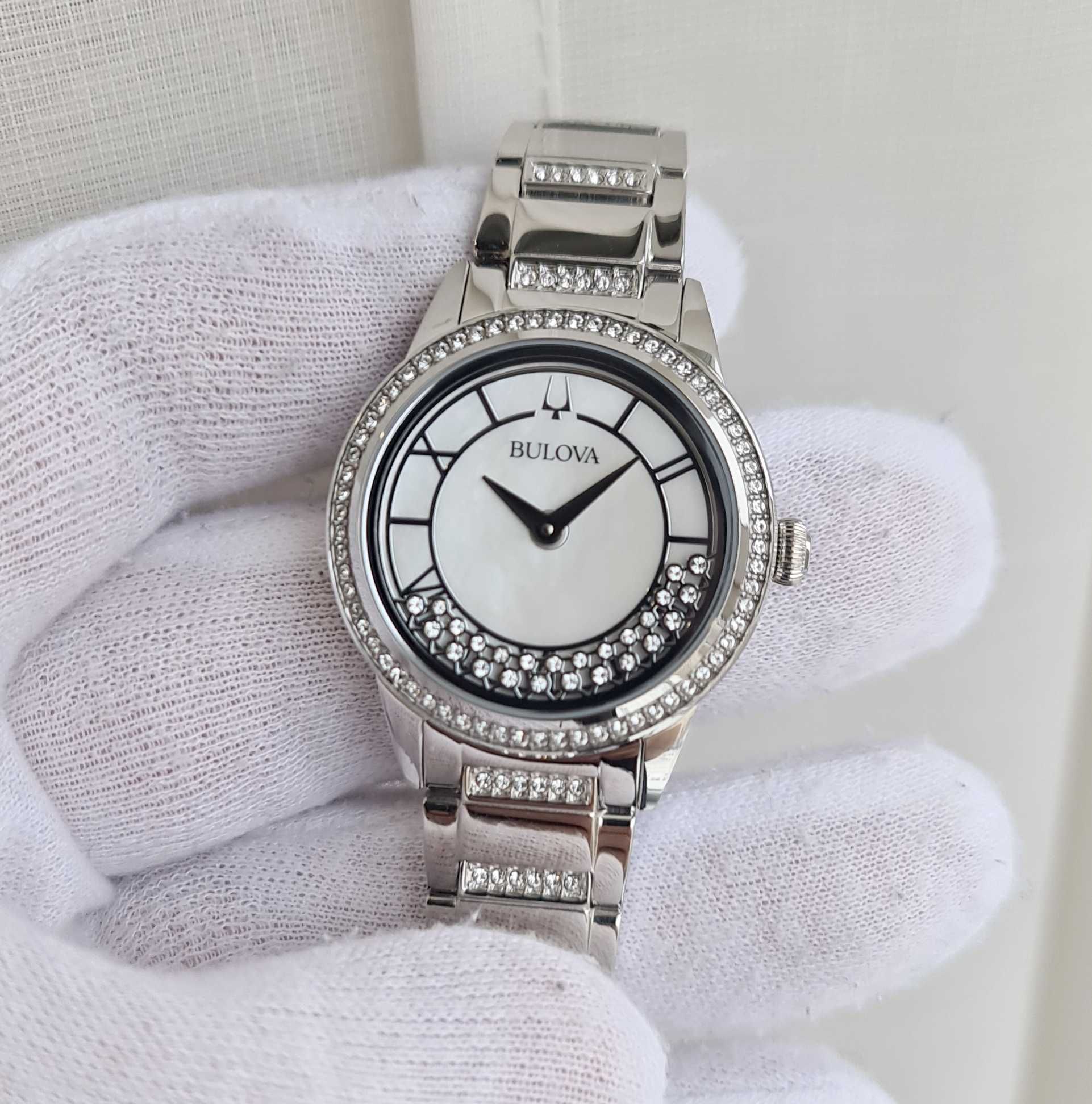 Жіночий годинник Bulova 96L257 Crystal Mother of Pearl Dial Ladies нов