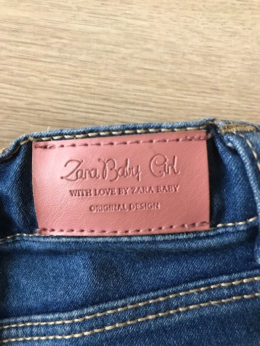 Calça de ganga de menina 9-12 meses, Zara