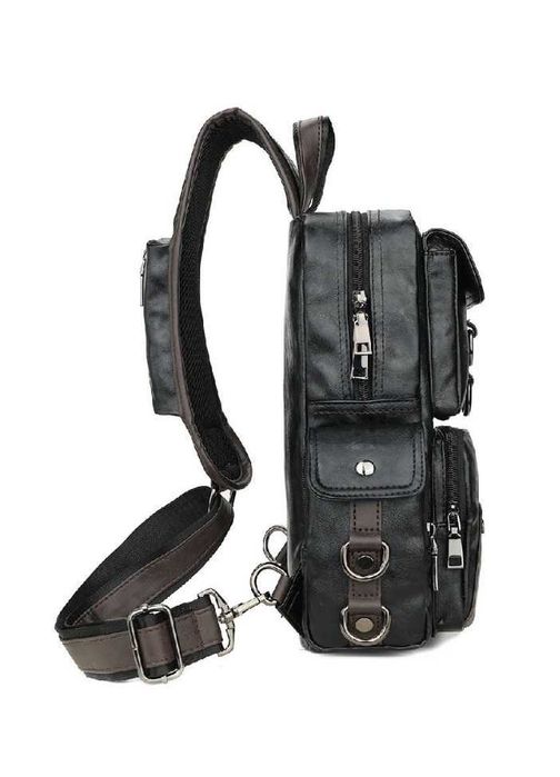 Чоловіча мужская кожаная сумка барсетка мужской рюкзак на плече ранец