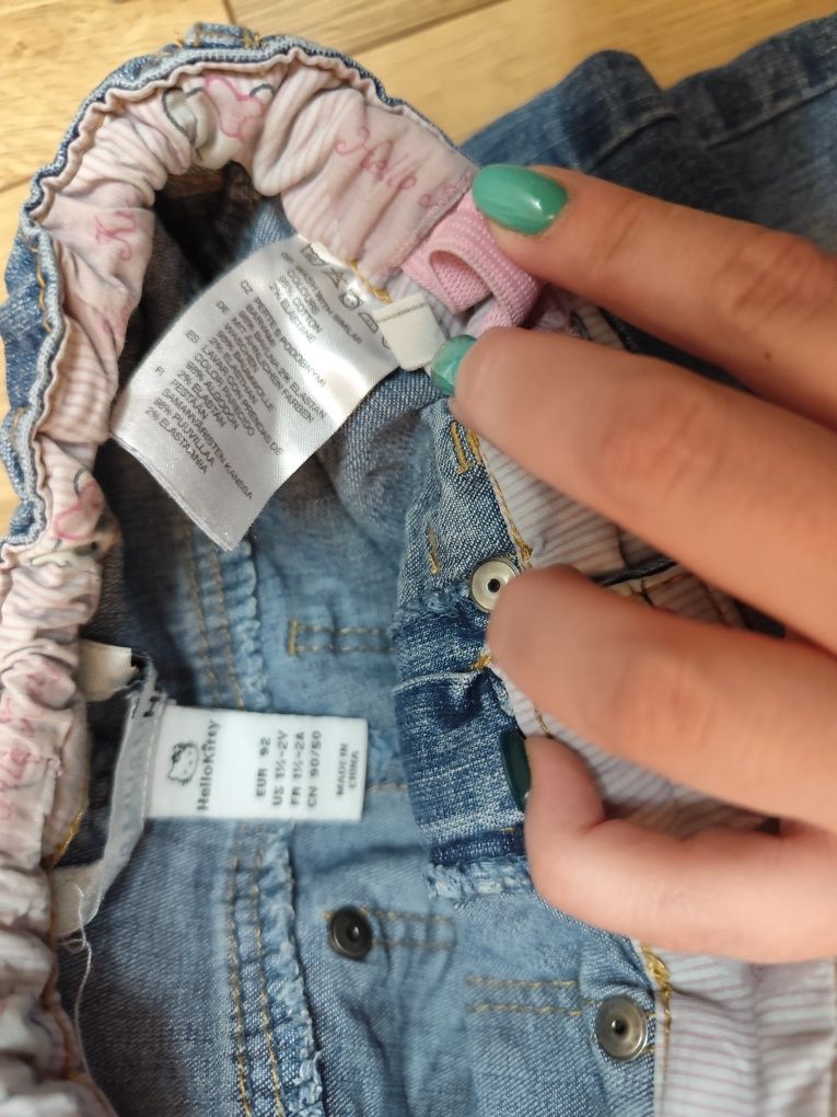 Spodenki jeansowe hello kitty h&m rozm 92