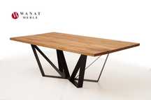 Lite Drewno 160x90cm DĄB Olejowany Stopa Stal Czarny mat