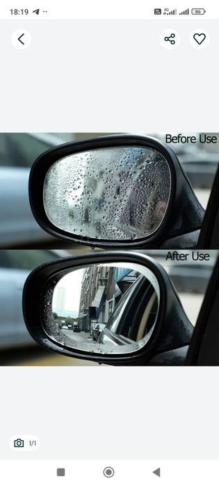 Розпродаж Наклейка антидощ для дзеркал на авто 2 шт