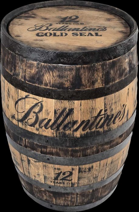 Odrestaurowana Stara Dębowa Beczka po whisky Jack Daniels, Ballantines