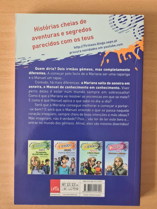 Livro juvenil "Mariana e Manuel - Gémeos em Sarilhos"