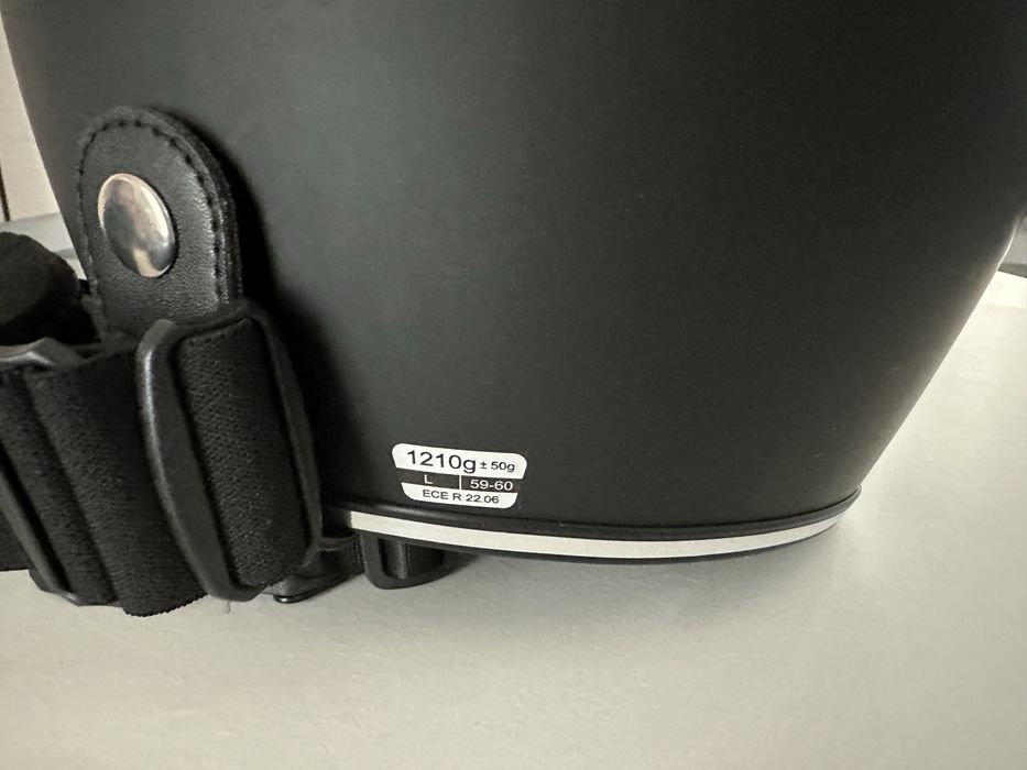 Capacete mota aberto ORIGINE preto + óculos removíveis