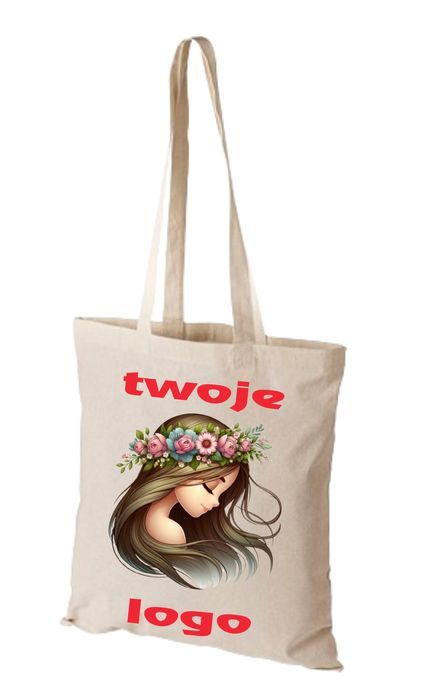 Torba Bawełniana Reklamowa Z Dowolnym Nadrukiem Logo Grafika 38X42
