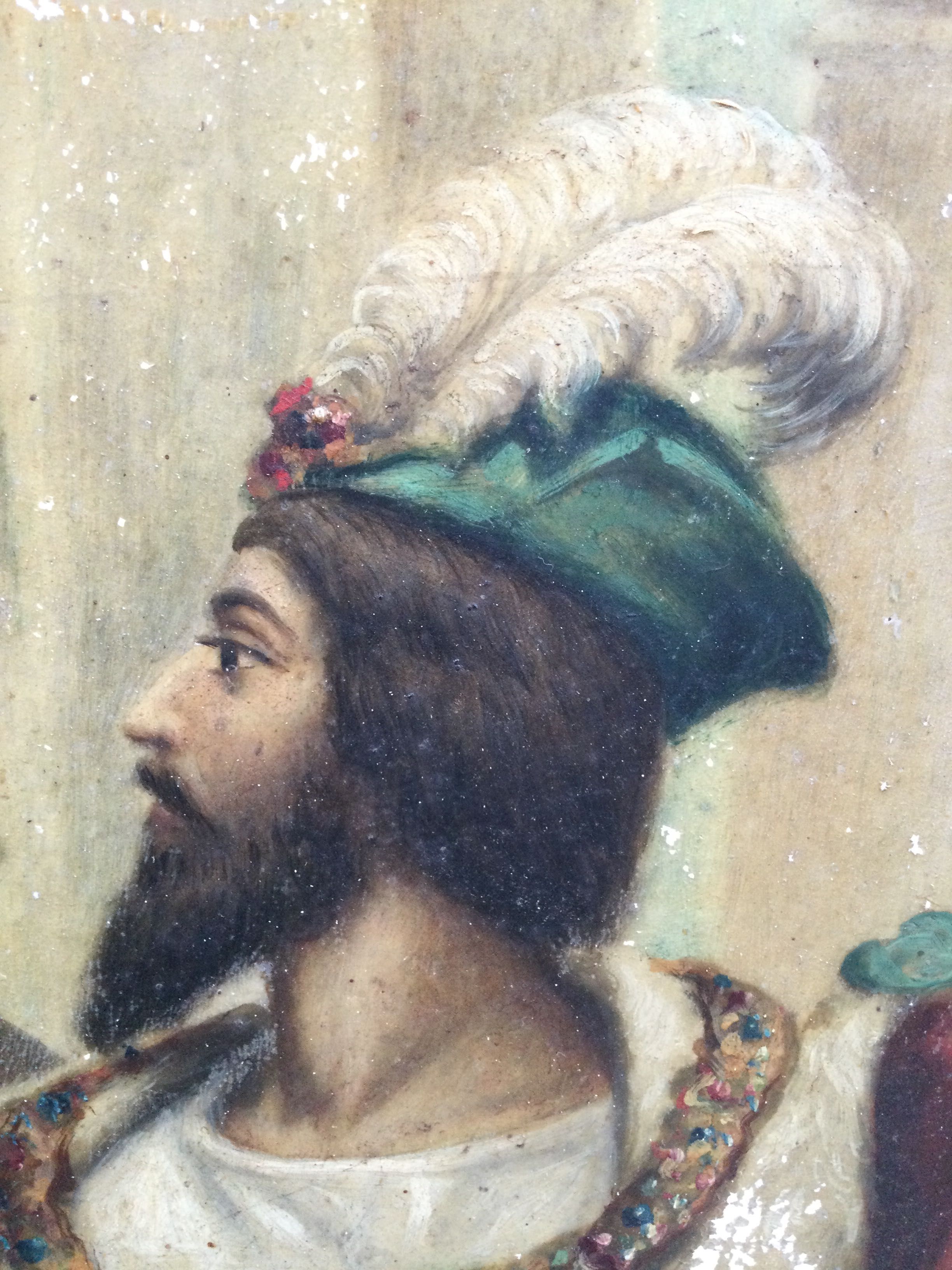 Pintura a óleo Séc XIX Vasco Da Gama 107 cm Assinada