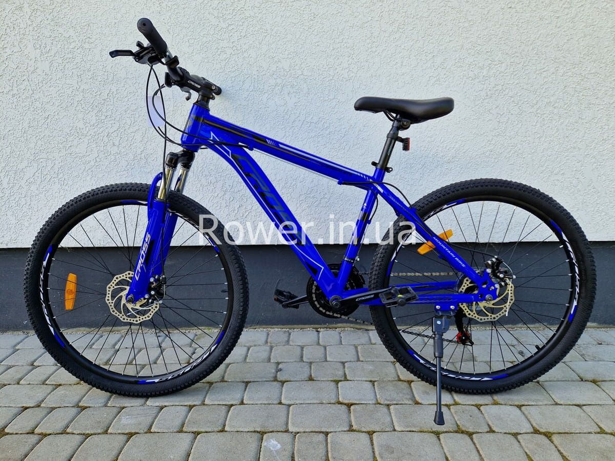 Новинка! Велосипед дискові гальма Cross 26" Stinger Рама-15" blue