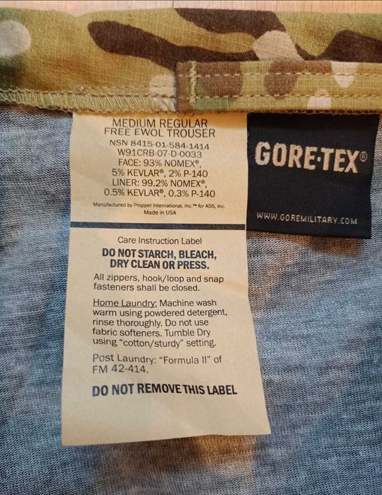 Spodnie Gore-Tex ECWCS Fire Resistant