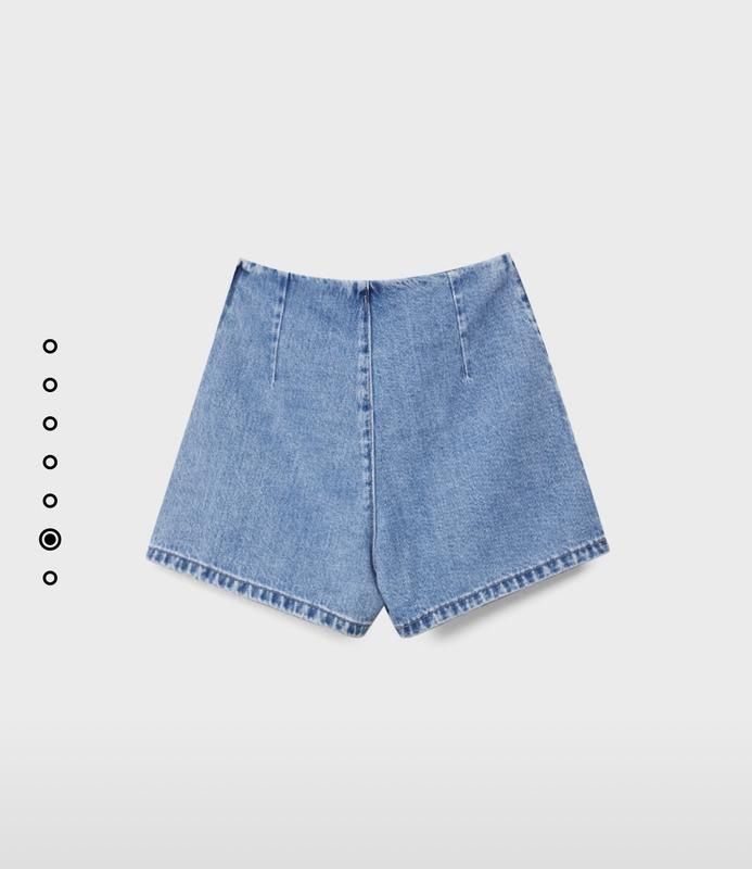 Шорти юбка stradivarius criss-cross denim skort