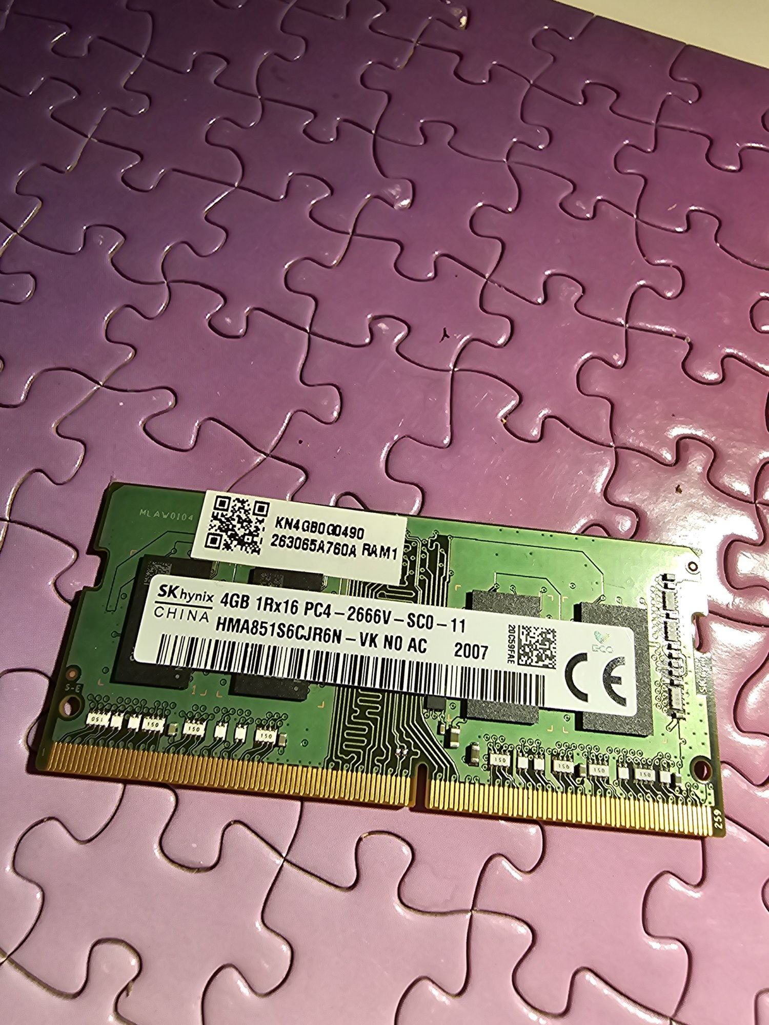 Memória RAM 1x4GB